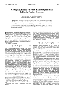 /-Integral Estimates for Strain-Hardening Materials in Ductile Fracture Problems