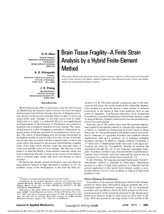 Brain Tissue Fragility—A Finite Strain Analysis by a Hybrid Finite-Element