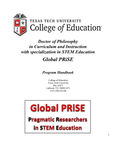 Global PRiSE Doctor of Philosophy in Curriculum and Instruction
