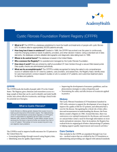 Cystic Fibrosis Foundation Patient Registry (CFFPR)