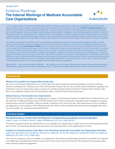 The Internal Workings of Medicare Accountable Care Organizations January 2015