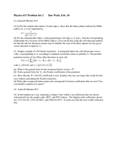 Physics 617 Problem Set 2 Due Weds, Feb. 10