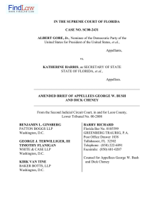 IN THE SUPREME COURT OF FLORIDA CASE NO. SC00-2431 ALBERT GORE, Jr.