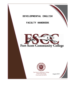 DEVELOPMENTAL ENGLISH  FACULTY HANDBOOK August 2015