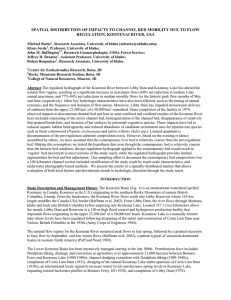 SPATIAL DISTRIBUTION OF IMPACTS TO CHANNEL BED MOBILITY DUE TO... REGULATION, KOOTENAI RIVER, USA
