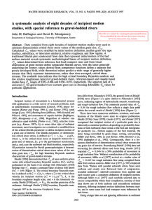 A systematic  analysis  of eight decades  of... studies, with  special  reference  to  gravel-bedded ...