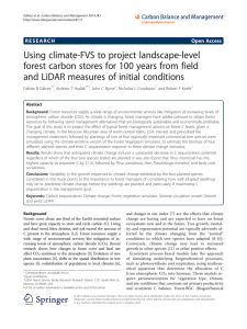 Using climate-FVS to project landscape-level and LiDAR measures of initial conditions