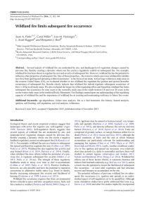 Wildland fire limits subsequent fire occurrence Sean A. Parks , L. Scott Baggett
