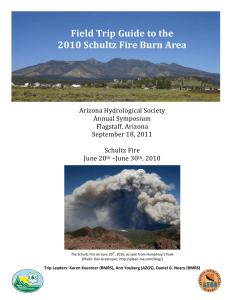 Field Trip Guide to the 2010 Schultz Fire Burn Area