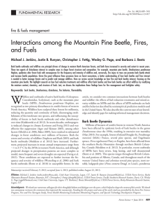 Interactions among the Mountain Pine Beetle, Fires, and Fuels