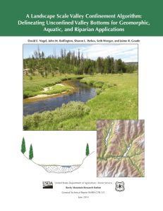 A Landscape Scale Valley Confinement Algorithm: Aquatic, and Riparian Applications
