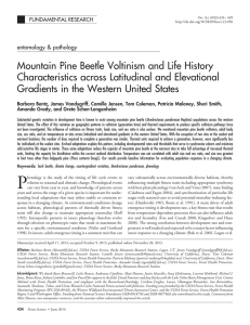 Mountain Pine Beetle Voltinism and Life History