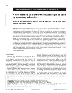 A new method to identify the fluvial regimes used