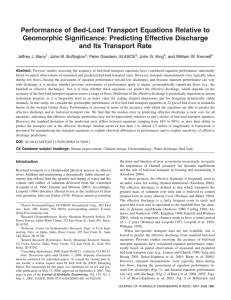 Performance of Bed-Load Transport Equations Relative to