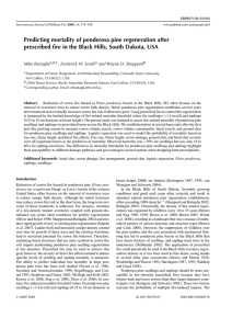 Predicting mortality of ponderosa pine regeneration after