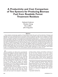 A Productivity and Cost Comparison of Two Systems for Producing Biomass