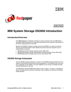 Red paper IBM System Storage DS3950 Introduction Introduction/Overview