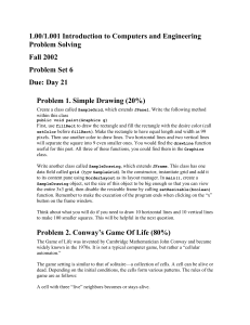 1.00/1.001 Introduction to Computers and Engineering Problem Solving Fall 2002 Problem Set 6