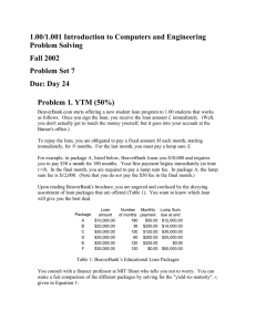 1.00/1.001 Introduction to Computers and Engineering Problem Solving Fall 2002 Problem Set 7