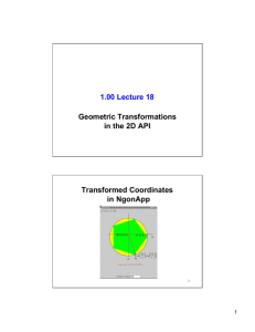 1.00 Lecture 18 Geometric Transformations in the 2D API Transformed Coordinates
