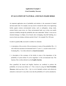 EVALUATION OF NATURAL AND MAN-MADE RISKS Application Example 2