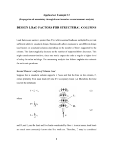 DESIGN LOAD FACTORS FOR STRUCTURAL COLUMNS Application Example 13
