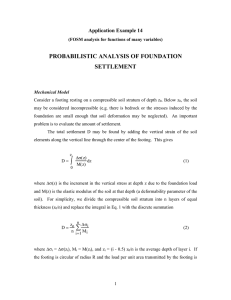 PROBABILISTIC ANALYSIS OF FOUNDATION SETTLEMENT Application Example 14