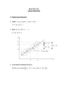 Brief Notes #11 Linear Regression
