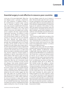Comment Essential surgery is cost eﬀ ective in resource-poor countries