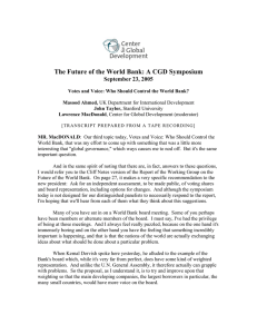 The Future of the World Bank: A CGD Symposium