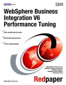 WebSphere Business Integration V6 Performance Tuning Front cover