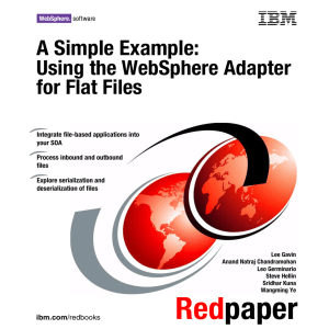 A Simple Example: Using the WebSphere Adapter for Flat Files Front cover