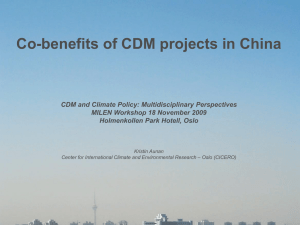 Co-benefits of CDM projects in China