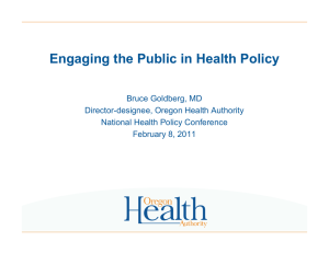 Engaging the Public in Health Policy