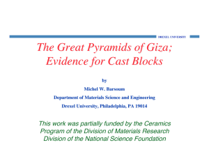 The Great Pyramids of Giza; Evidence for Cast Blocks