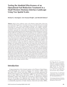 Testing the Modeled Effectiveness of an Small Western Montana Interface Landscape