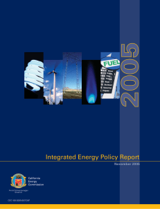 Integrated Energy Policy Report November 2005 California Energy