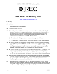 IREC Model Net-Metering Rules