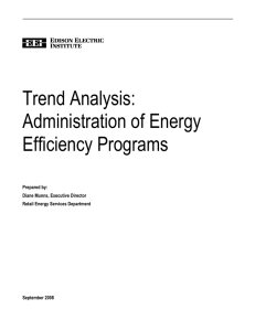 Trend Analysis: Administration of Energy Efficiency Programs