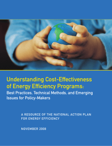 Understanding Cost-Effectiveness of Energy Effi ciency Programs: Issues for Policy-Makers