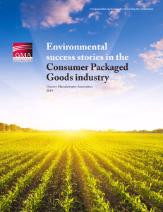 Environmental success stories in the  Consumer Packaged