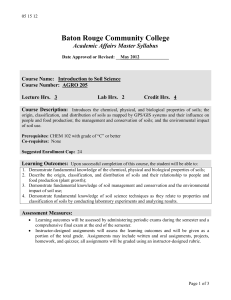 Baton Rouge Community College Academic Affairs Master Syllabus