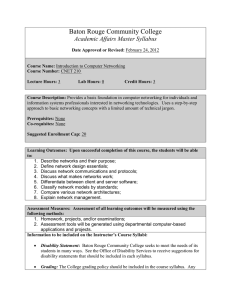 Baton Rouge Community College Academic Affairs Master Syllabus