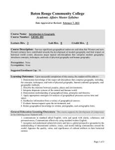 Baton Rouge Community College Academic Affairs Master Syllabus