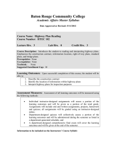 Baton Rouge Community College Academic Affairs Master Syllabus