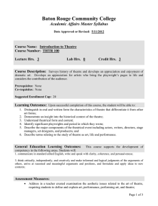 Baton Rouge Community College Academic Affairs Master Syllabus