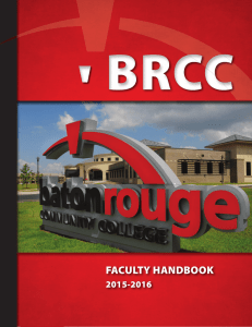 BRCC FACULTY HANDBOOK 2015-2016