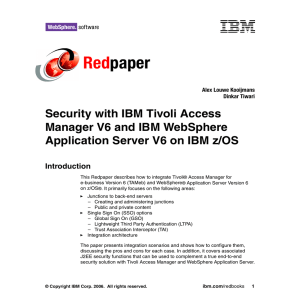 Red paper Security with IBM Tivoli Access Manager V6 and IBM WebSphere