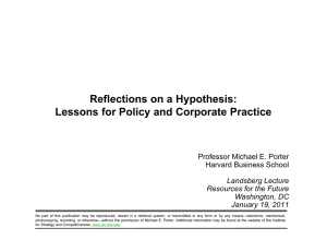 Reflections on a Hypothesis: Lessons for Policy and Corporate Practice