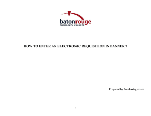 HOW TO ENTER AN ELECTRONIC REQUISITION IN BANNER 7  1